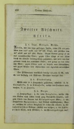 Zweiter Abschnitt. Afrika