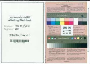 Entnazifizierung Friedrich Rohletter , geb. 11.11.1894 (Bueroangestellter)