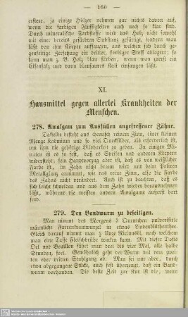 XI. Hausmittel gegen allerlei Krankheiten der Menschen