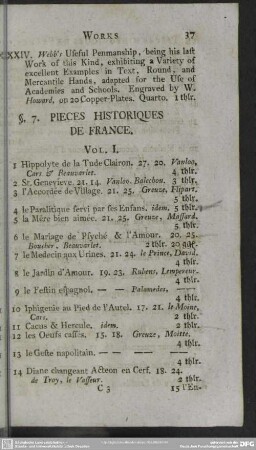 §. 7. Pieces Historiques De France