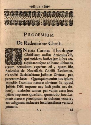 Disputatio Theologica De Pretio Redemtionis Per Christum Accurato & ysorropō