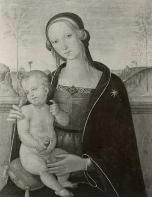 Madonna in Halbfigur mit dem Christuskinde