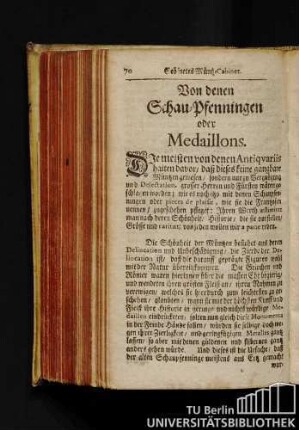 Von denen Schau-Pfenningen oder Medaillons.