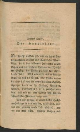 Zehntes Kapitel. Der Hauslehrer