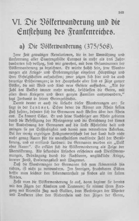 VI. Die Völkerwanderung und die Entstehung des Frankenreiches