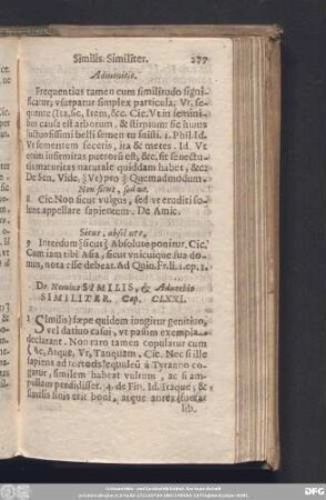 De Nomine Similis, & Adverbio Similiter. Cap. CLXXI.