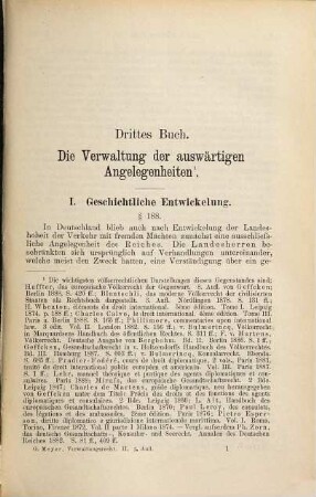 Lehrbuch des deutschen Verwaltungsrechtes, 2. Auswärtige Verwaltung. Militärverwaltung. Finanzverwaltung