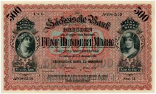 Geldschein, 500 Mark, 2.1.1911