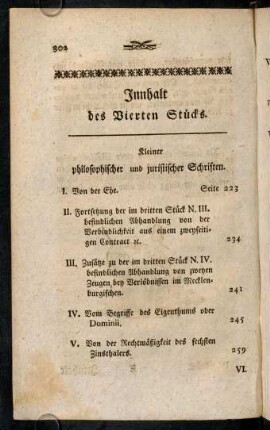 302-303, Inhalt des Vierten Stücks.