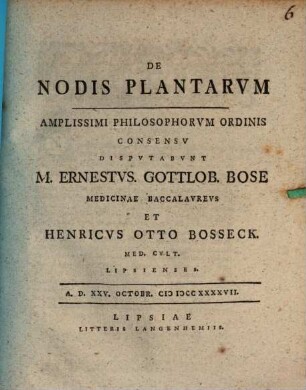 De nodis plantarum