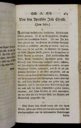 Von den Aposteln Jesu Christi.