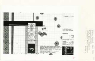 Großkraftwerk, Berlin-Hakenfelde (Diplomarbeit bei Bernhard Hermkes): Büros, Cafeteria, Grundriss 4. Obergeschoss + 17.00, 1:200