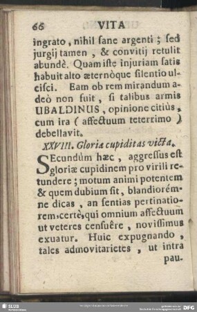 XXVIII. Gloriae cupiditas victa