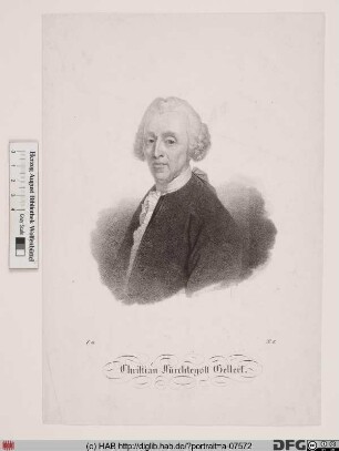 Bildnis Christian Fürchtegott Gellert