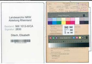 Entnazifizierung Elisabeth Ditsch , geb. 05.12.1913 ()