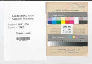 Entnazifizierung Luise Deppe , geb. 05.12.1894 (Haendlerin)