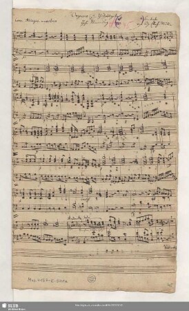 Organo (zum Theil) obligato | hohe Stimmung