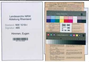 Entnazifizierung Eugen Himmen , geb. 09.09.1893 (Chemiker)