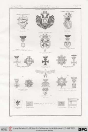 Ordini Cavallereschi e Bandiere Marittime del Regno Lombardo-Veneto (Tavola aggiunta N. 1)