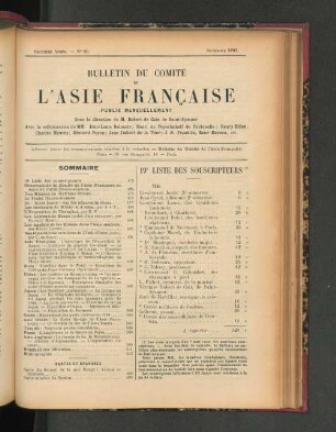 19e Liste des Souscripteurs.