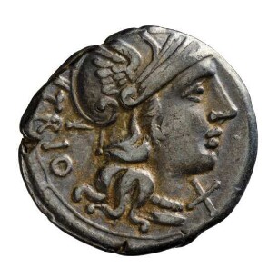 Münze, Denar, 136 v. Chr.