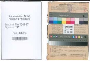 Entnazifizierung Johann Feld , geb. 01.08.1900 (Geschaeftsfuehrer)