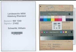 Entnazifizierung Wilhelm Schwerfel , geb. 04.03.1890 (Lehrer)