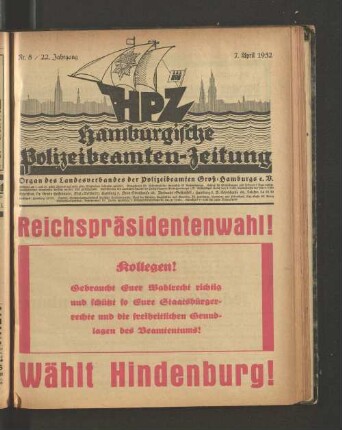 Nr. 8 / 22. Jahrgang 7. April 1932