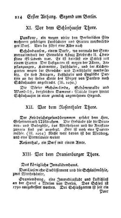 XIII. Vor dem Oranienburger Thore