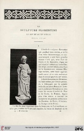 3. Pér. 9.1893: La sculpture florentine au XIVe et au XVe siècle, [1]