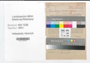 Entnazifizierung Heinrich Hebestreit , geb. 18.01.1892 (Friseur)