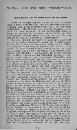 Die Schiffahrt auf der oberen Alster vor 100 Jahren.