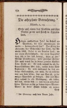 Die achtzehnte Betrachtung