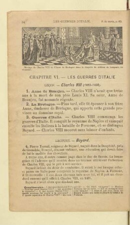 Chapitre VI. - Les guerres d'Italie
