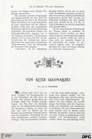 Von alter Glasmalerei