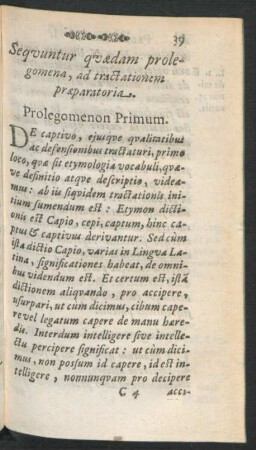 Sequuntur quaedam prolegomena