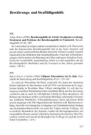217-226, Bewährungs- und Straffälligenhilfe
