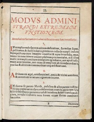 Modus Administrandi Extremam Unctionem.