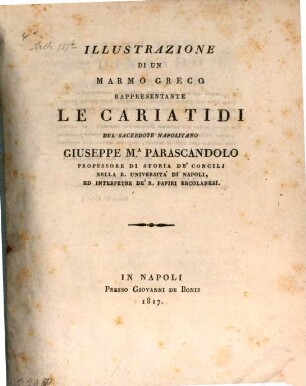 Illustrazione di un marino greco rappresentante Le Cariatidi