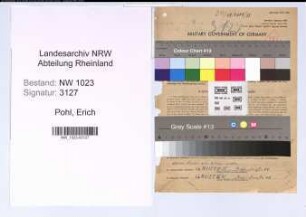 Entnazifizierung Erich Pohl , geb. 11.07.1891 (Schriftsteller)