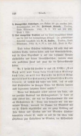 148-153 [Rezension] Seinecke, Ferdinand, Evangelischer Liedersegen