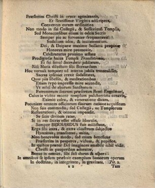 Parentalia Bernardi Abbatis Windbergensis, ord. Praemonstr. a 1777 pie in Domino defuncti