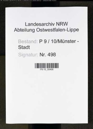 Sterberegister Standesamt Münster