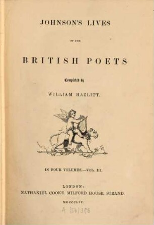 Johnson's lives of the british poets : in four volumes, 3