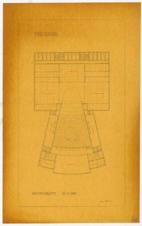 Theater: Grundriss Hochparkett M 1:200