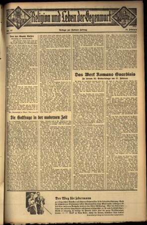 Dritte Ausgabe vom Sonntag, den 24. Februar 1935.