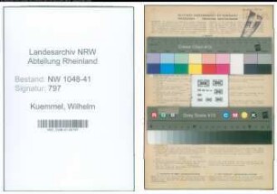 Entnazifizierung Wilhelm Kuemmel , geb. 06.12.1922 (Polizist)