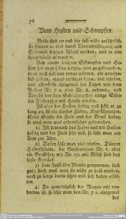 Vom Husten und Schnupfen