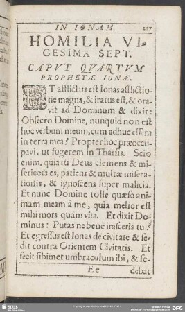Caput Quartum Prophetae Ionae [Homilia Vigesima Sept. - Homilia Trigesima Et Ultima]