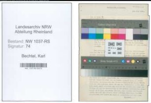 Entnazifizierung Karl Bechtel , geb. 06.07.1895 (Stadtinspektor)